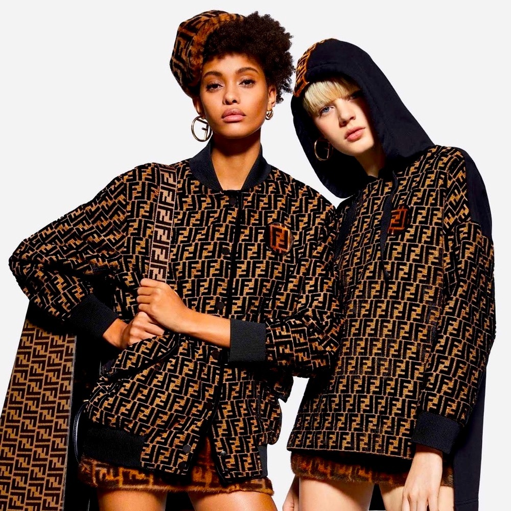 Fendi XL Canvas Zucca Print Mia Shoulder Bag Tobacco - Picture 7 of 13